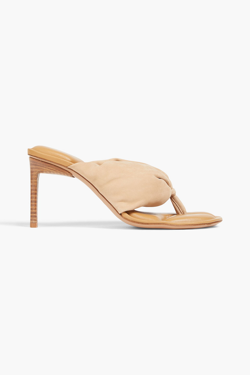 Jacquemus - Les Sandales Nocio padded nubuck sandals - Neutral - EU 40