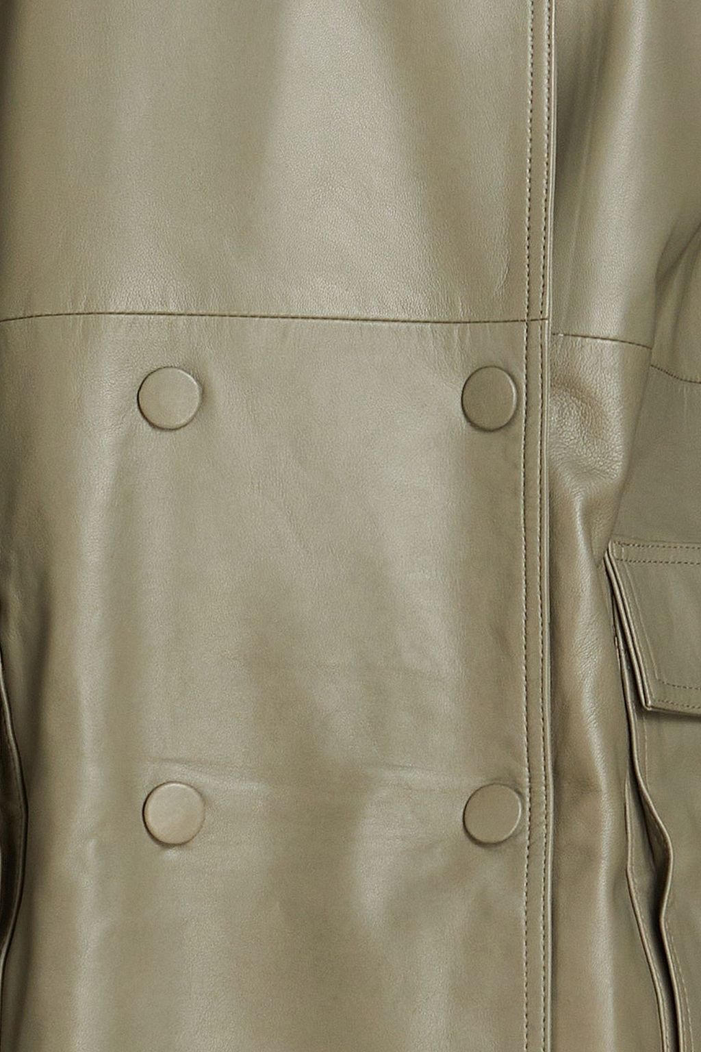 REMAIN BIRGER CHRISTENSEN Double-breasted leather coat