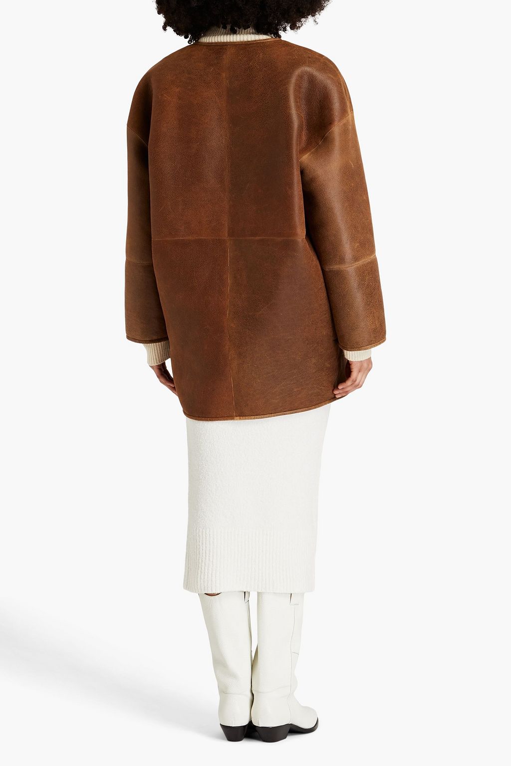 REMAIN BIRGER CHRISTENSEN Asymmetric shearling jacket