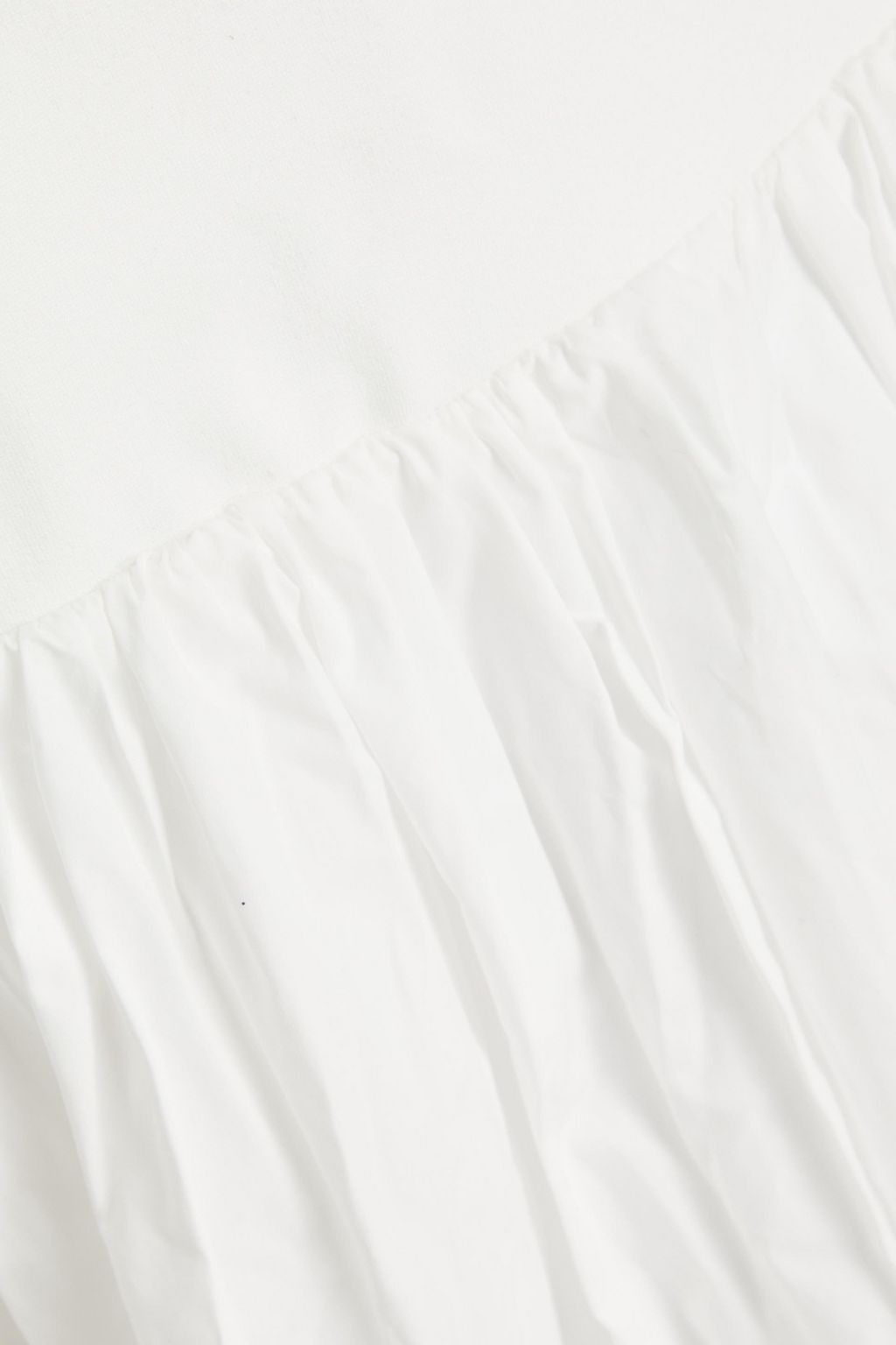 NICHOLAS Strapless cotton-jersey and poplin midi dress