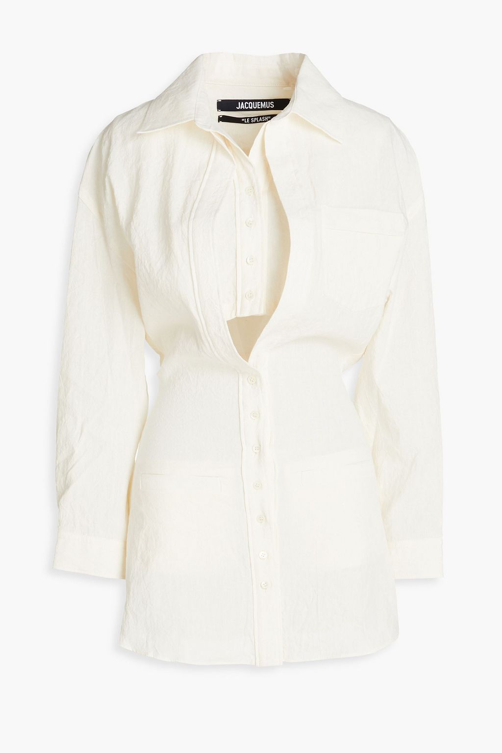 JACQUEMUS Baunhilha hemp and linen-blend mini dress | THE OUTNET