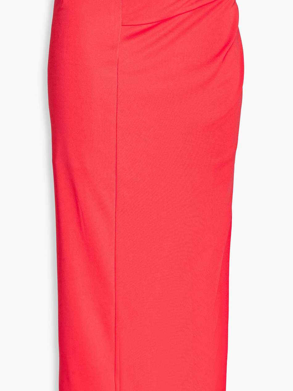 twist-front jersey midi skirt