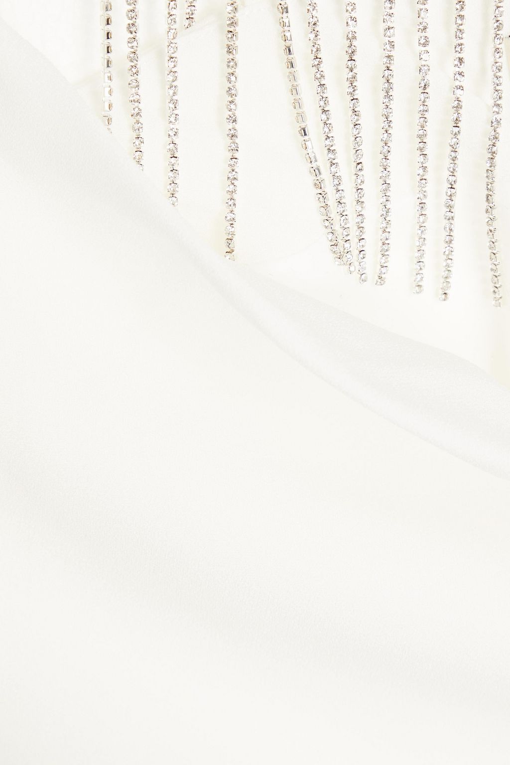 NICHOLAS Cropped crystal-embellished crepe top