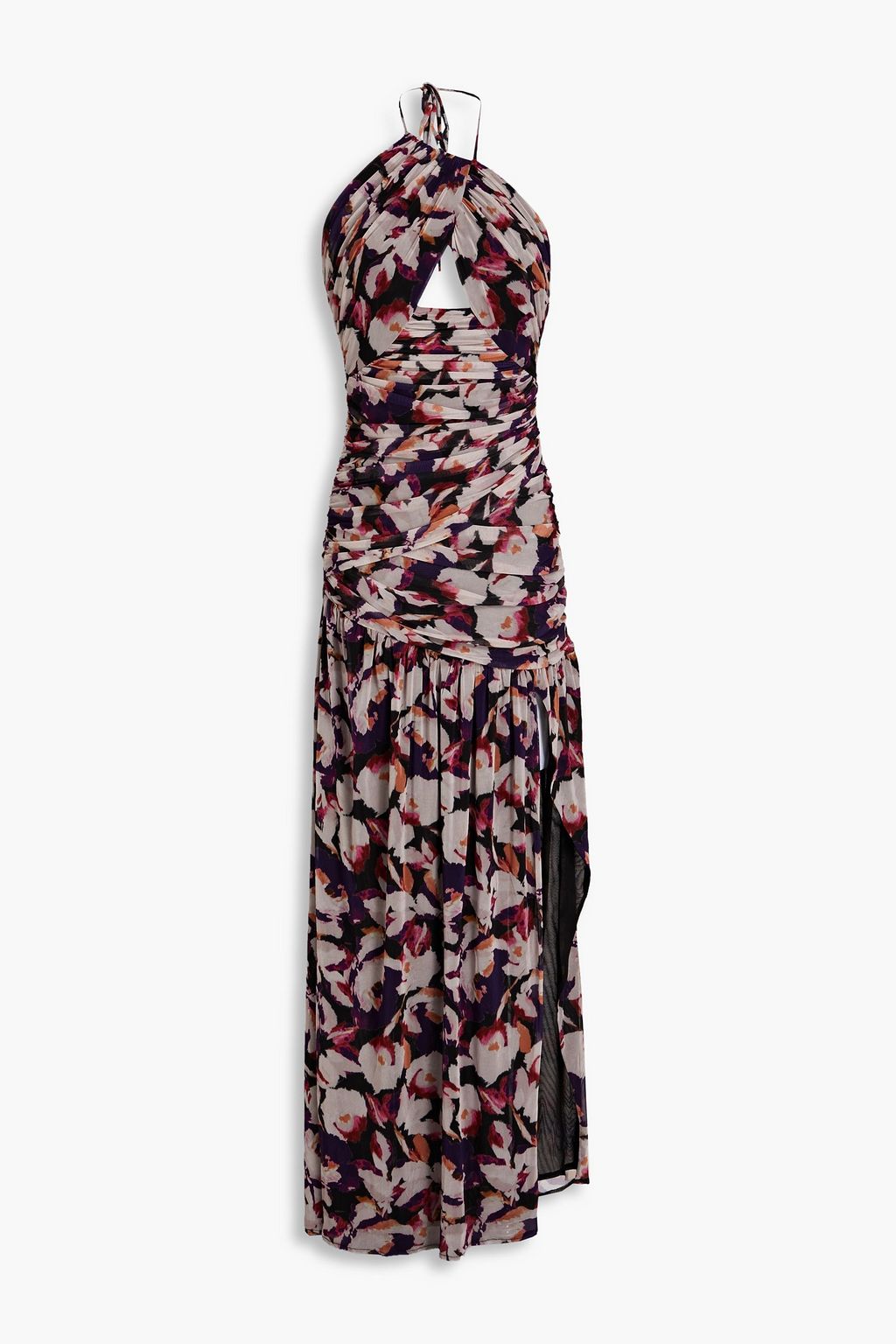 Nicholas floral ruched best sale dress