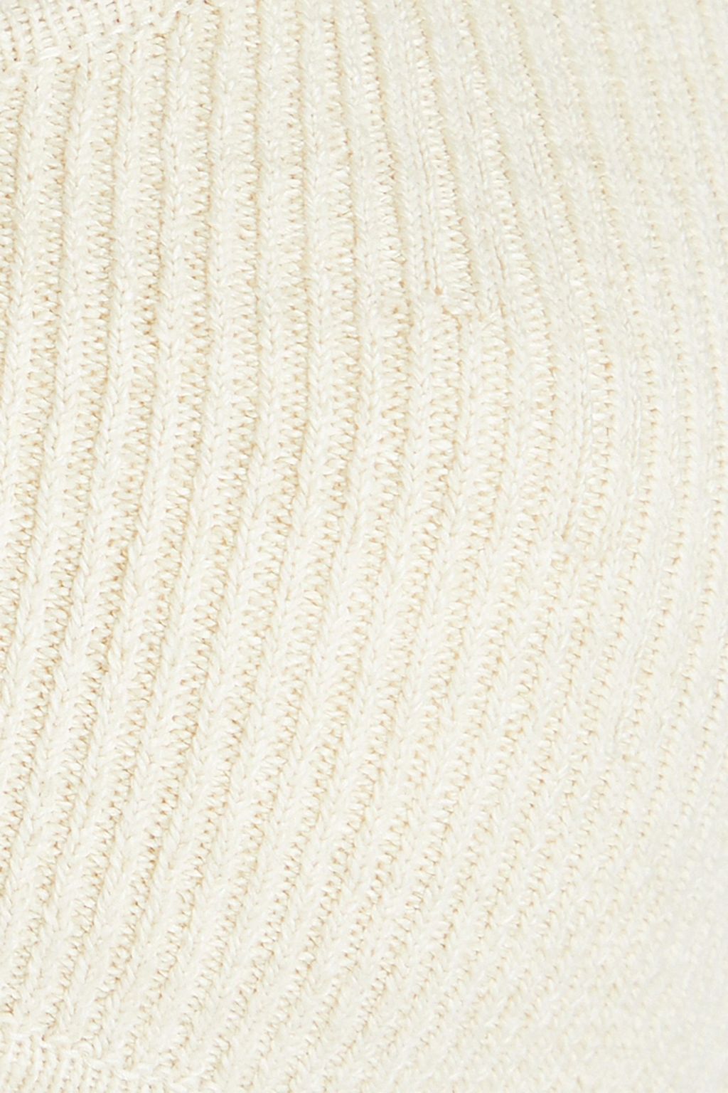 JACQUEMUS Beijo ribbed linen-blend bra top