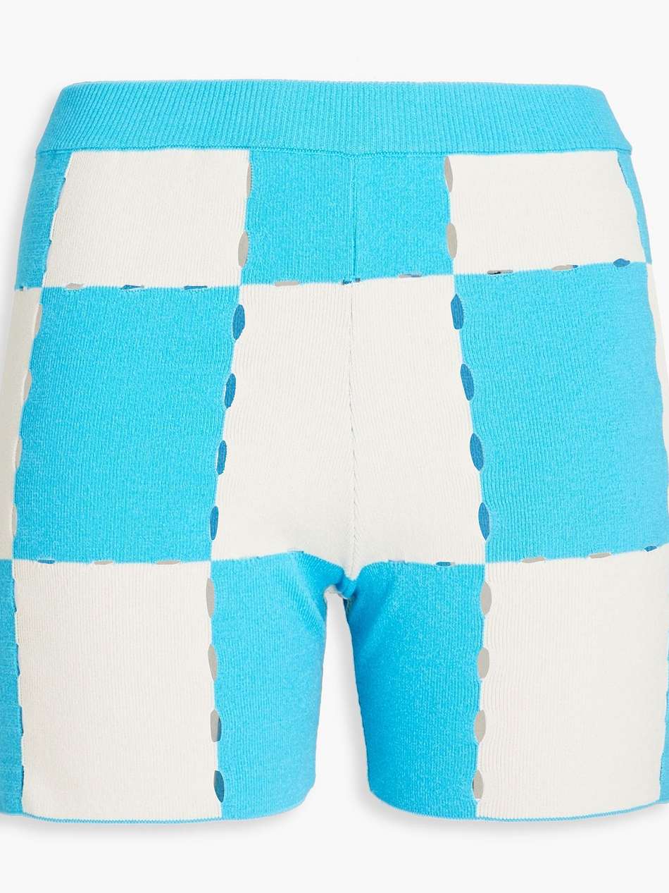 gelato checked cotton-blend shorts
