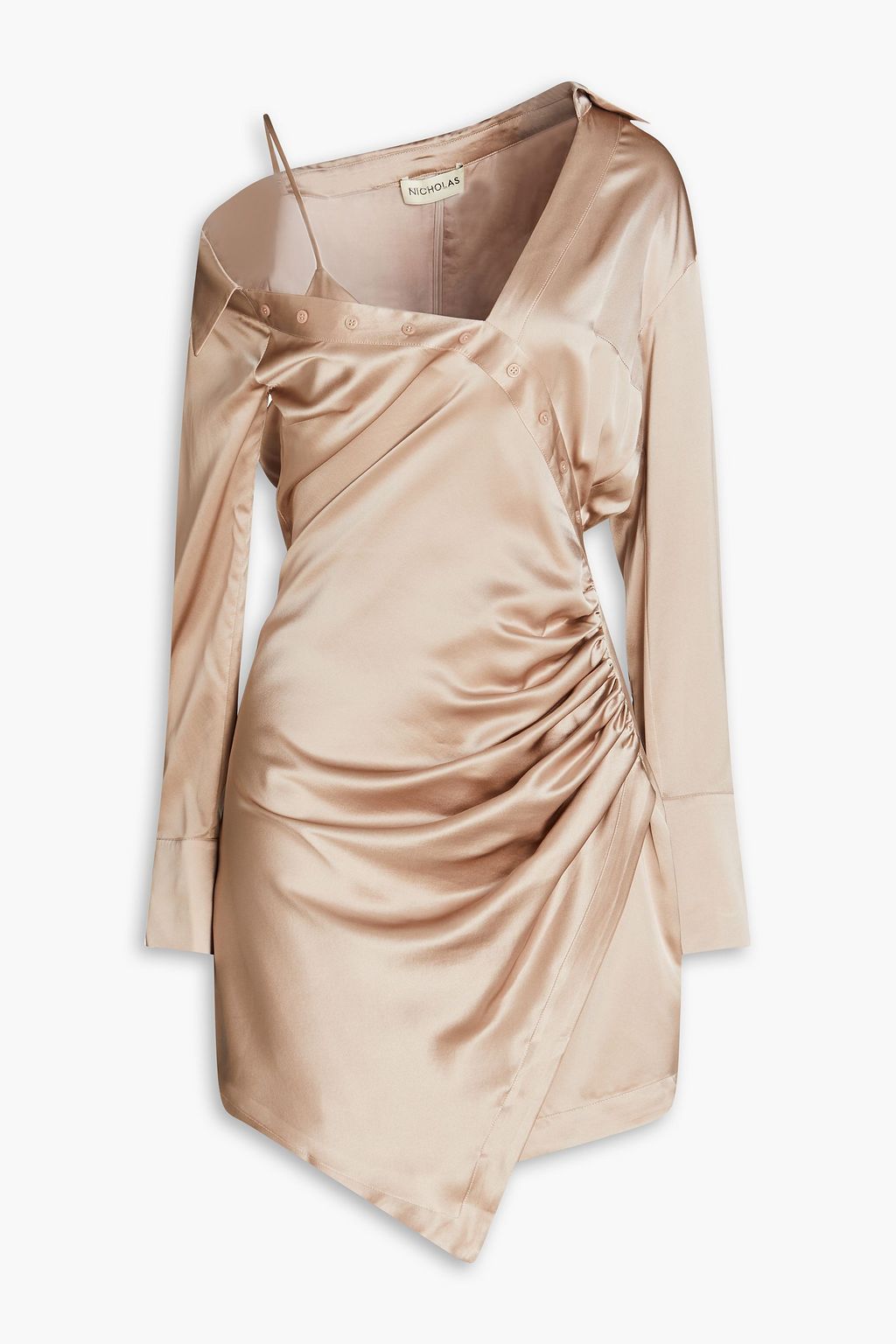 Topshop ruched satin mini dress hotsell