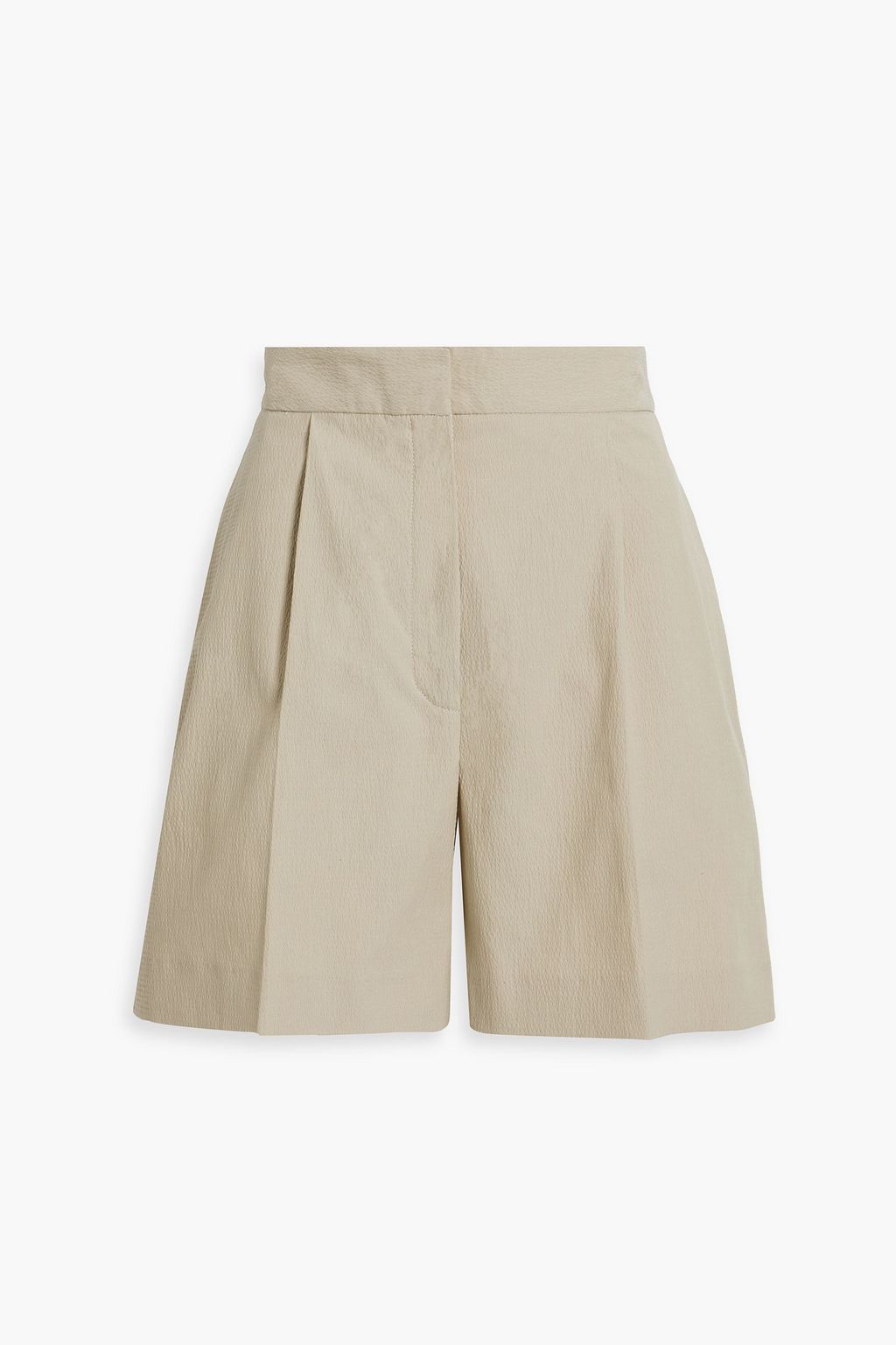 IRIS & INK Marysia organic cotton-blend seersucker shorts | THE OUTNET