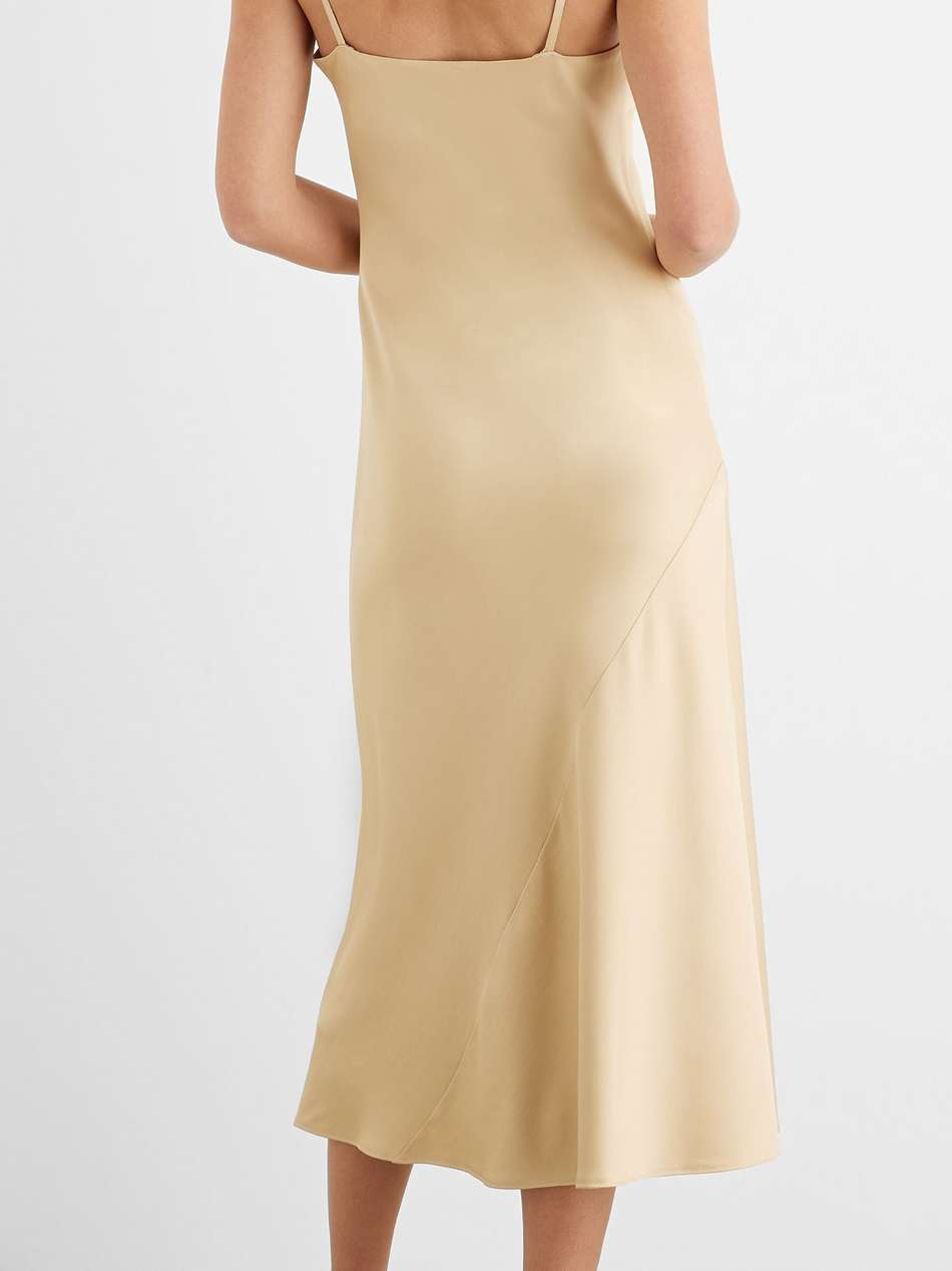 emery satin-crepe midi slip dress