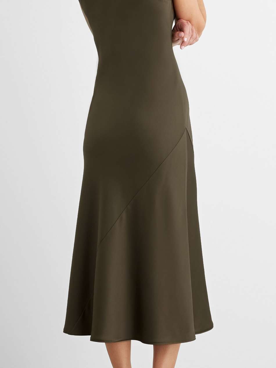 elodie satin-crepe midi dress