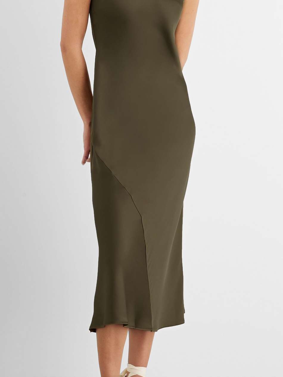elodie satin-crepe midi dress