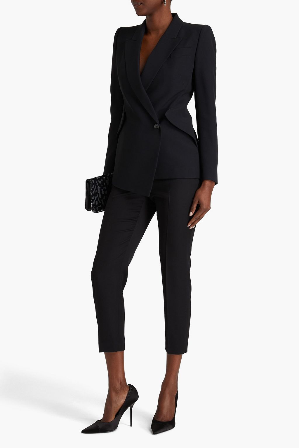 MCQUEEN Asymmetric crepe blazer