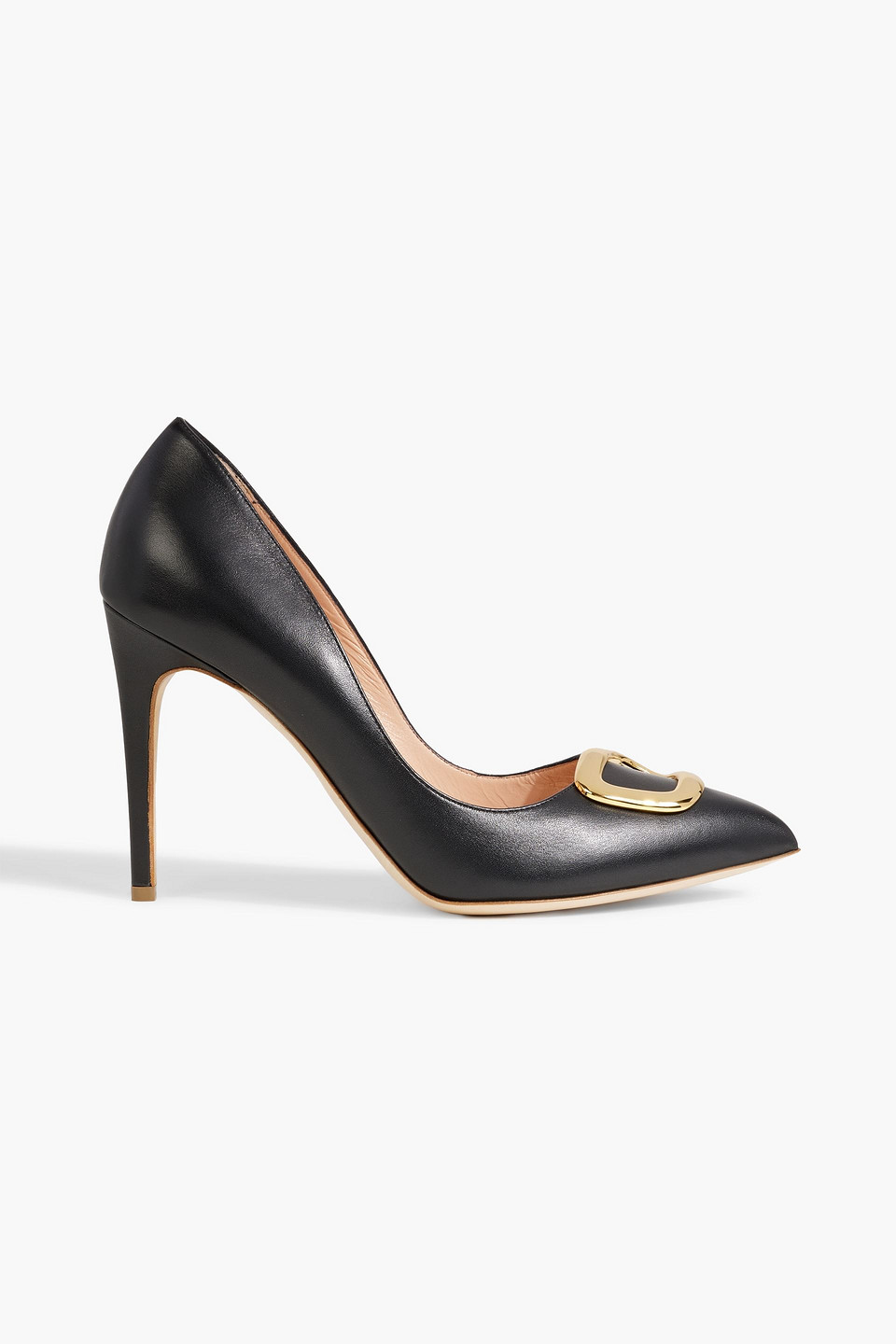 Rupert Sanderson Malory Embellished Leather Pumps In Black