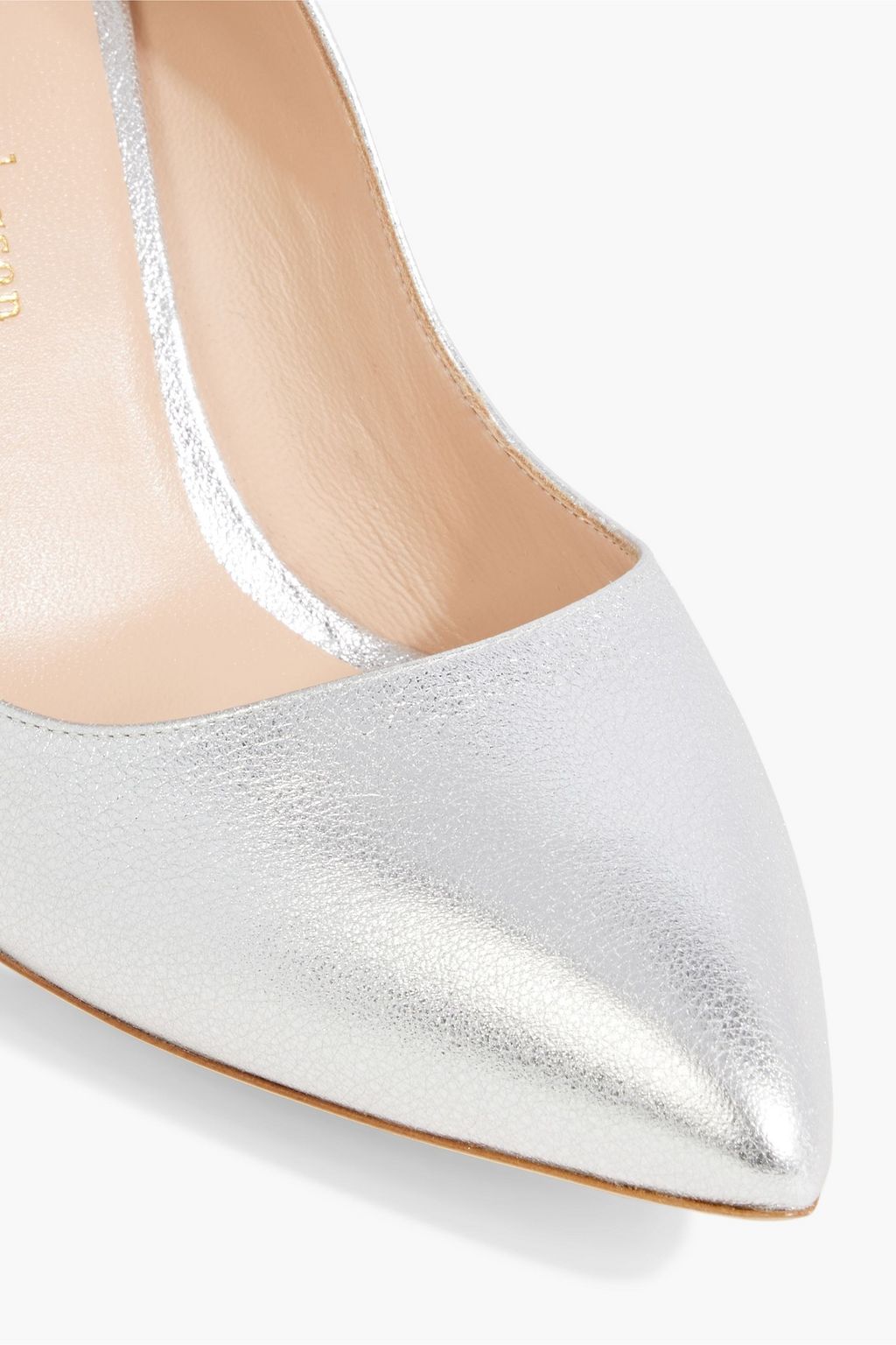RUPERT SANDERSON Nada metallic leather pumps