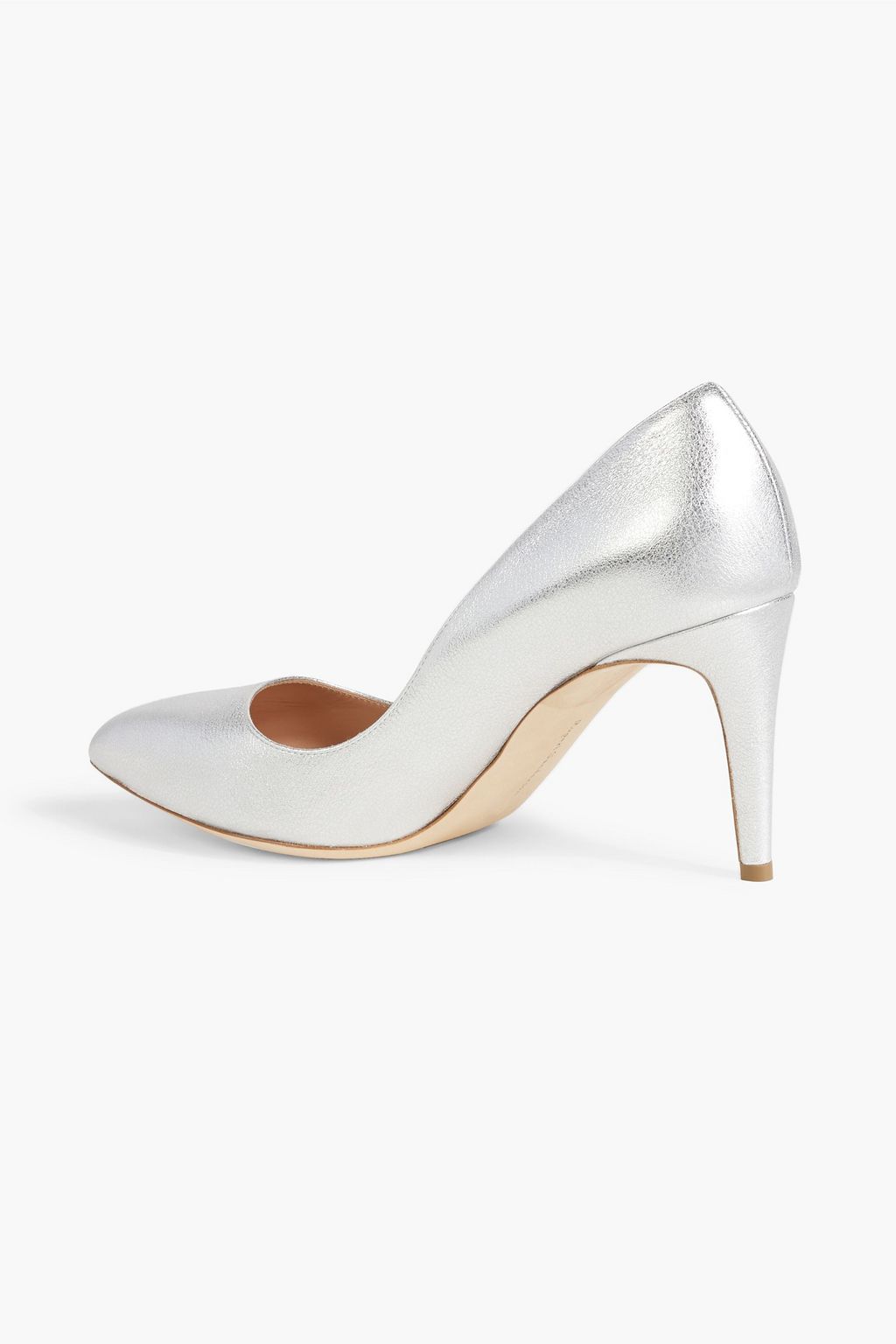 RUPERT SANDERSON Nada metallic leather pumps