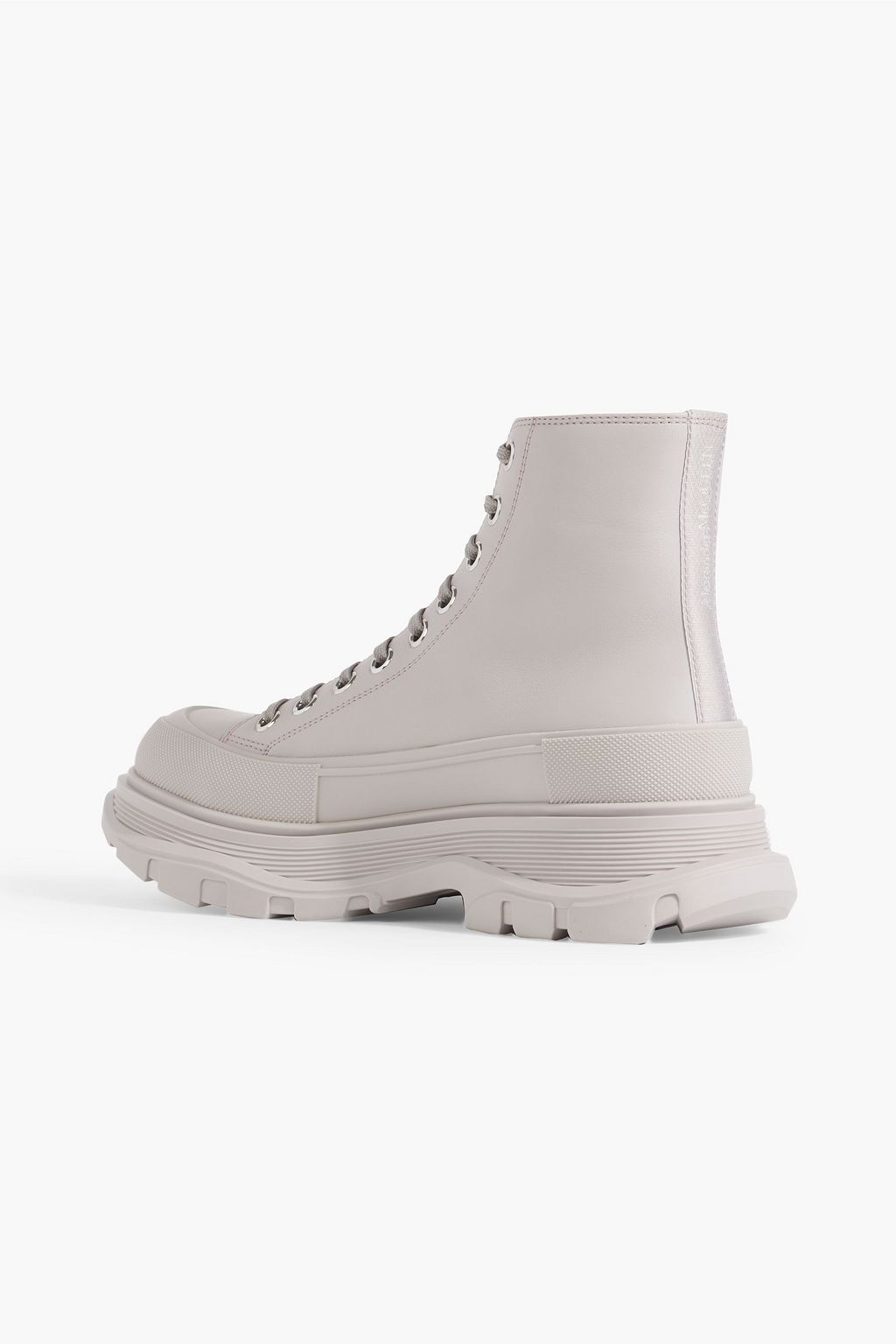 MCQUEEN Boxer Dog leather combat boots