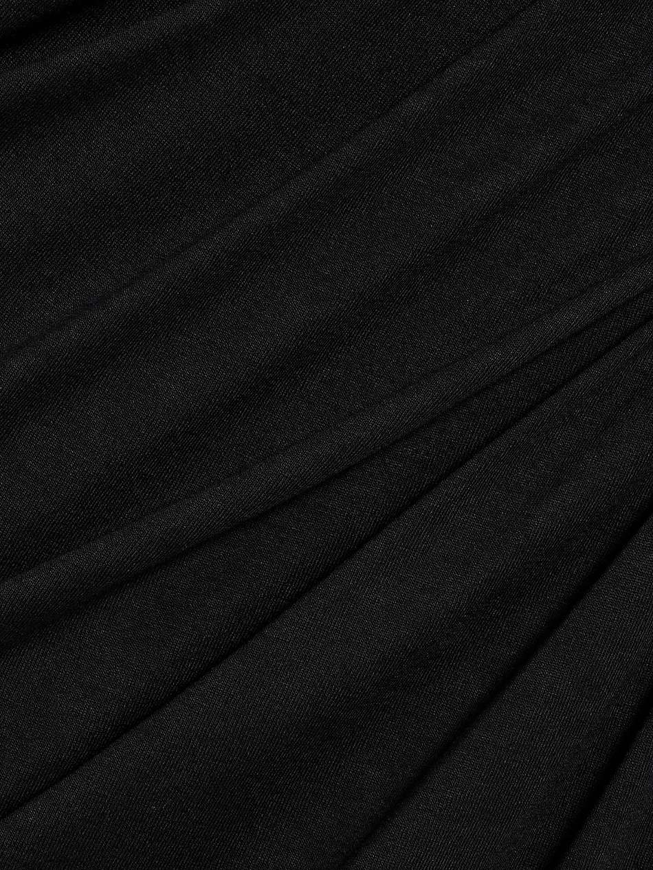 ruched jersey halterneck dress