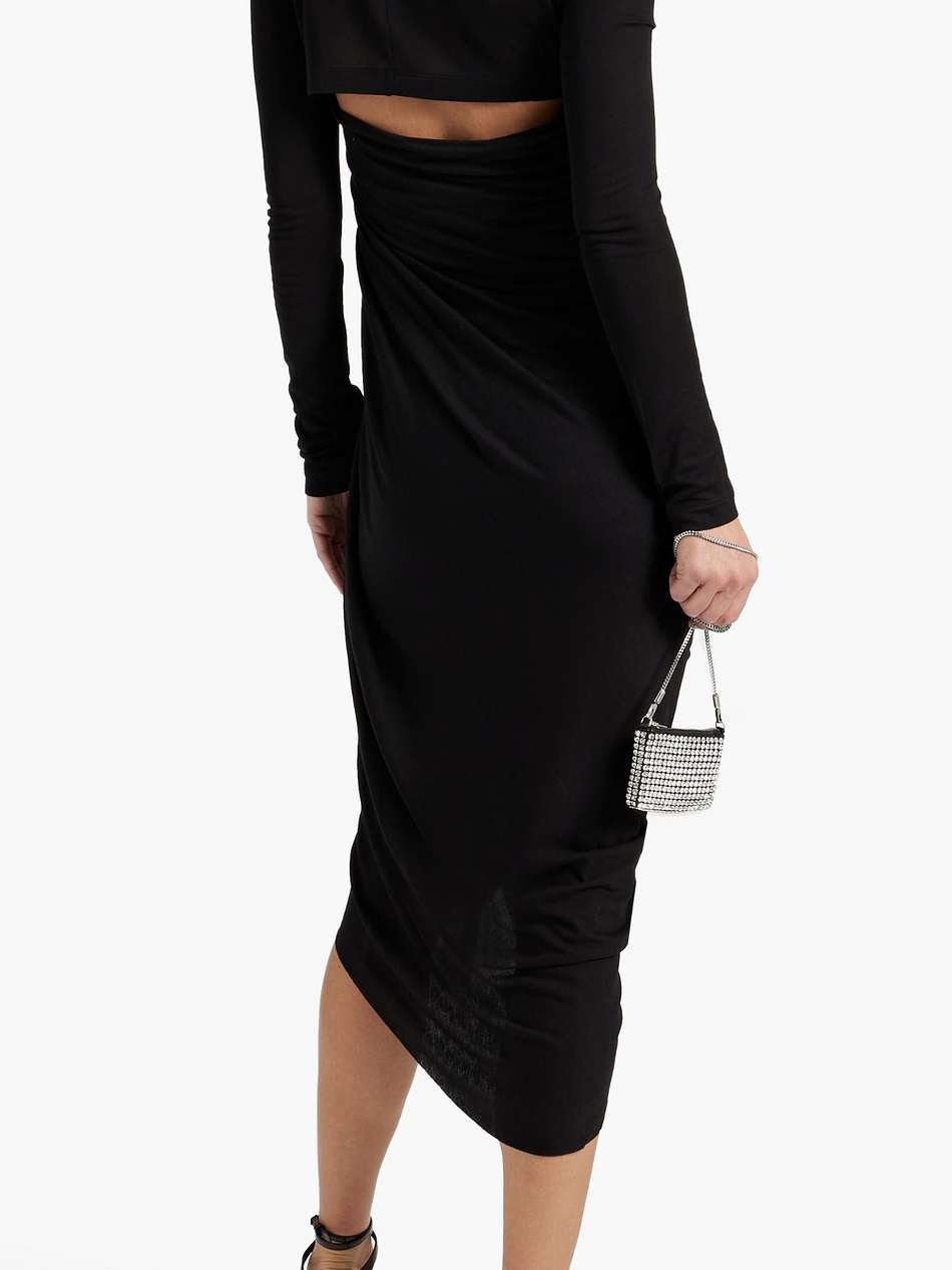 ruched jersey halterneck dress