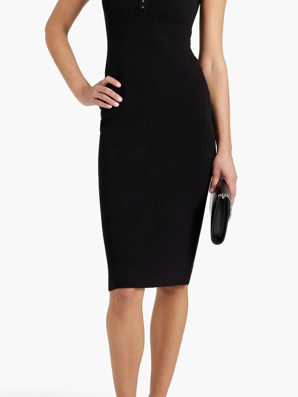 ribbed-knit dress