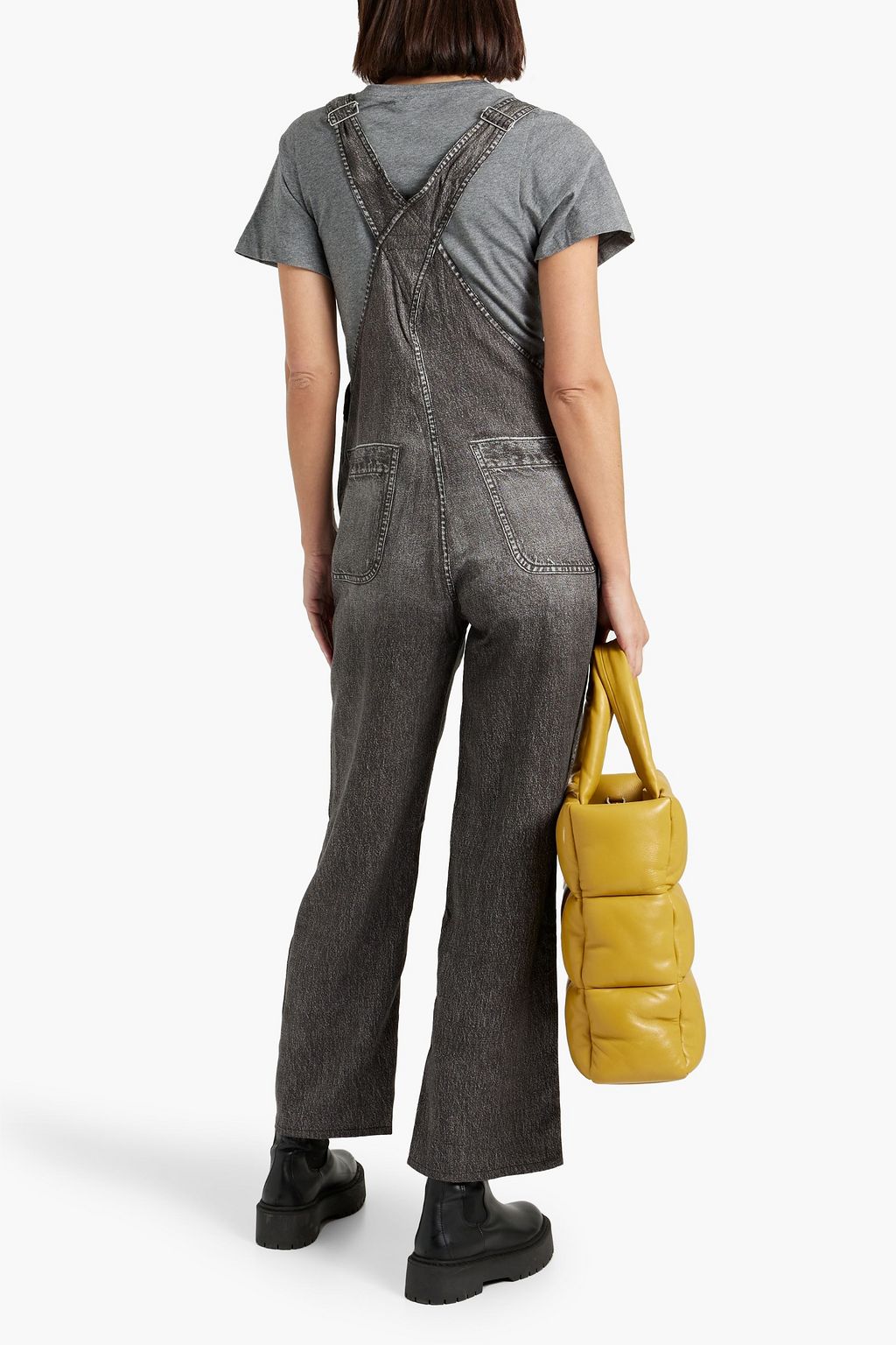 RAG & BONE Black Magic denim-effect printed TENCEL™ overalls