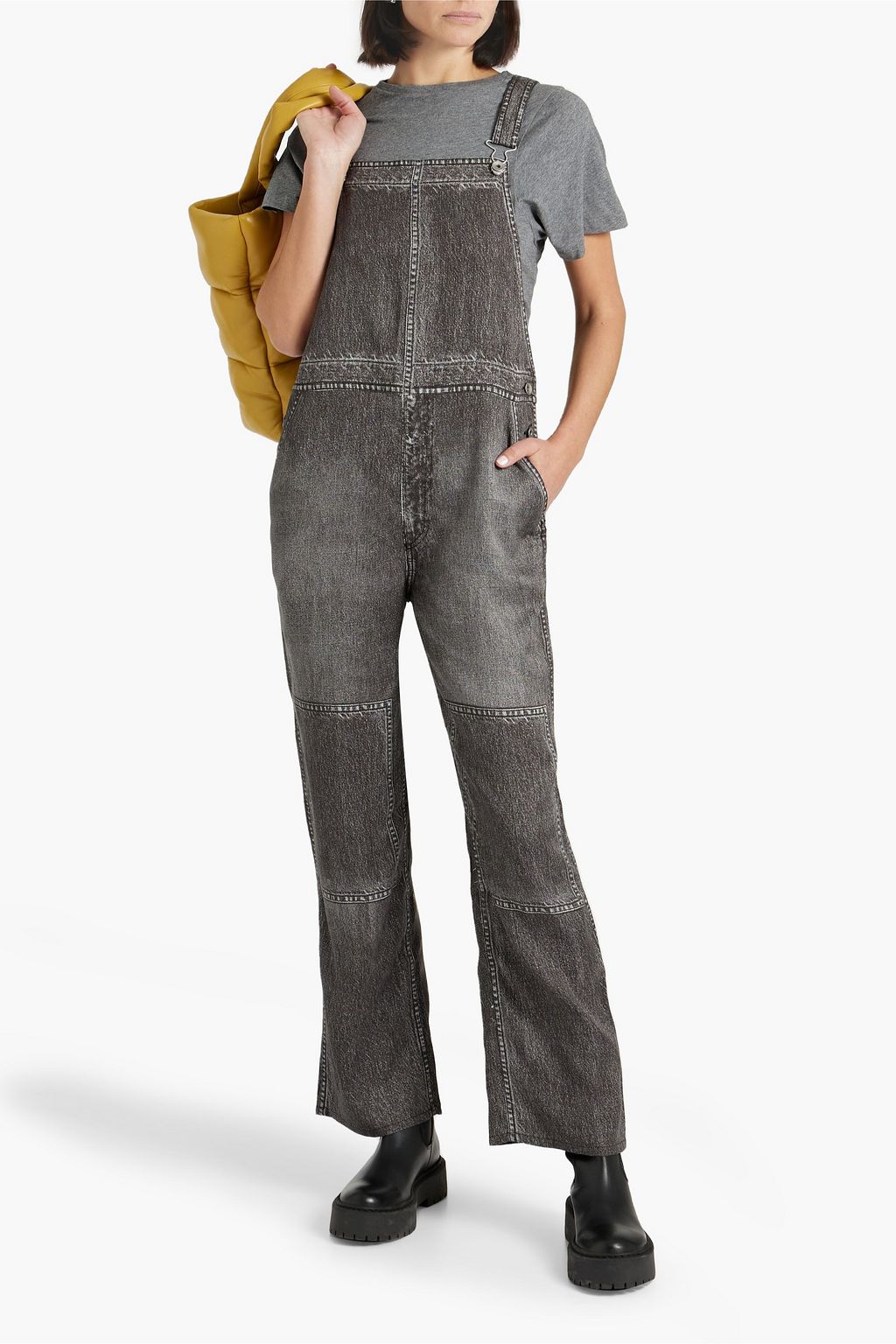 RAG & BONE Black Magic denim-effect printed TENCEL™ overalls
