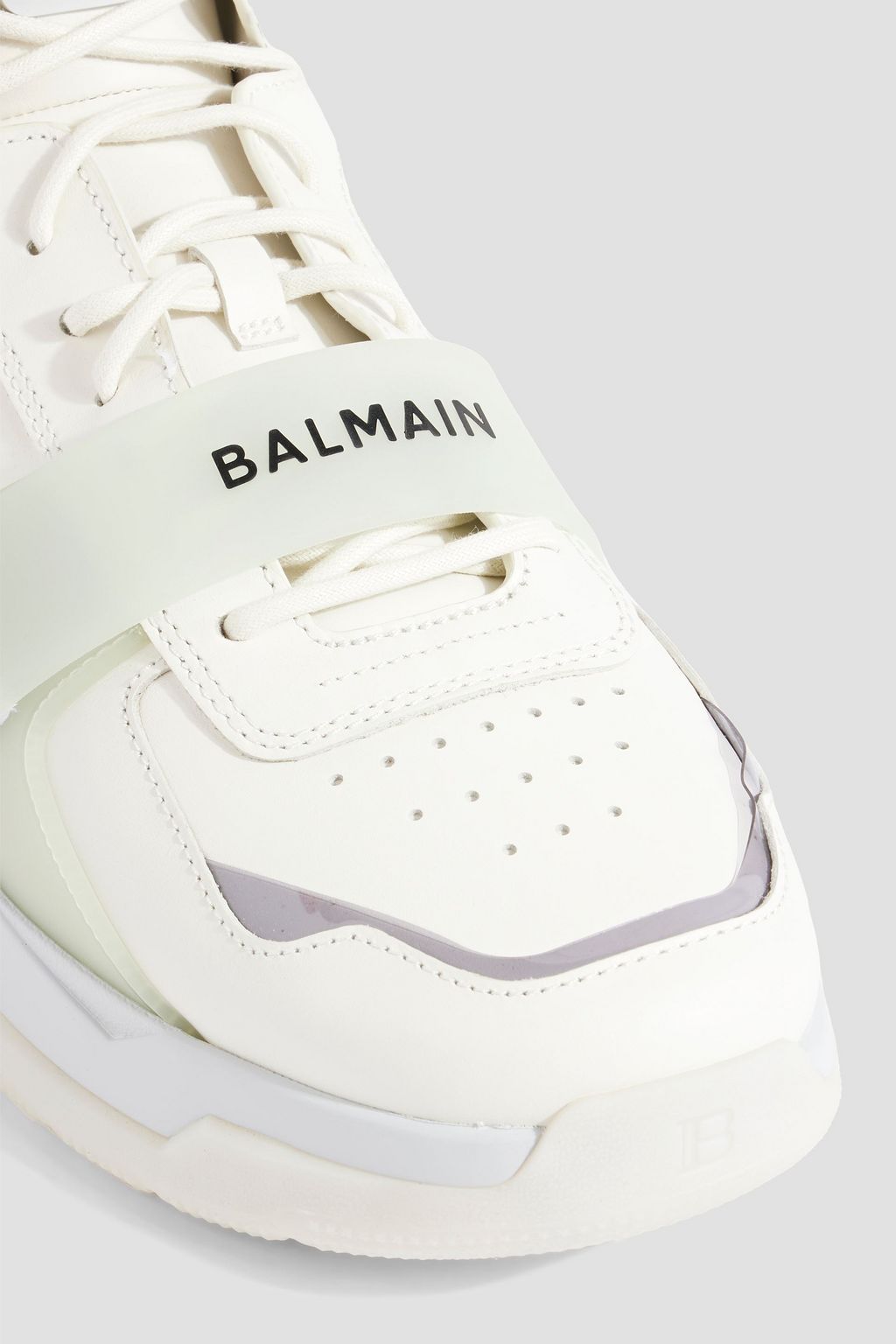 BALMAIN B-Ball leather high-top sneakers
