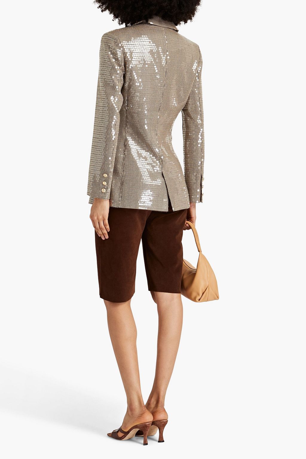 RETROFÊTE Hadley sequined houndstooth blazer