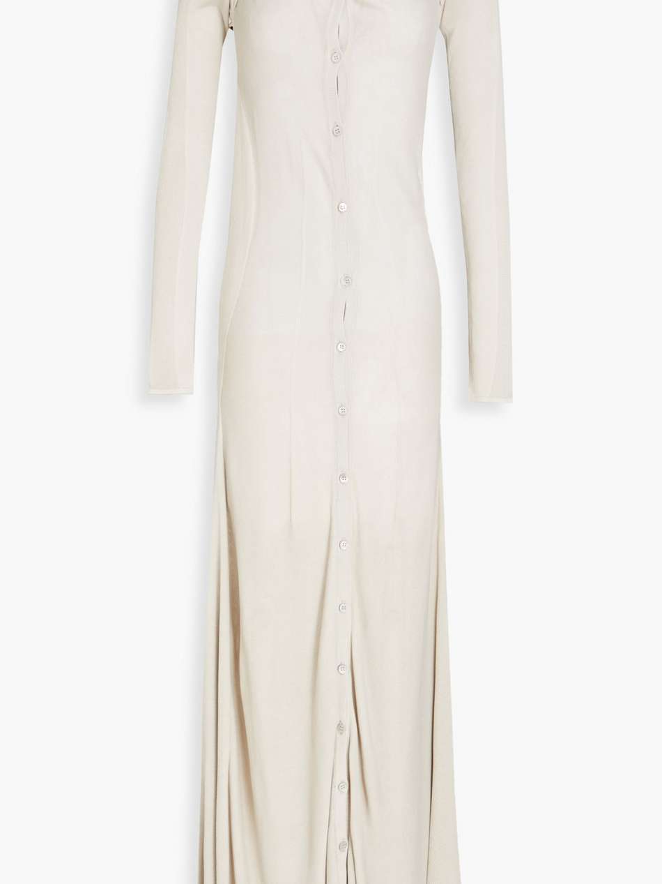 lagoa cold-shoulder knitted halterneck maxi dress