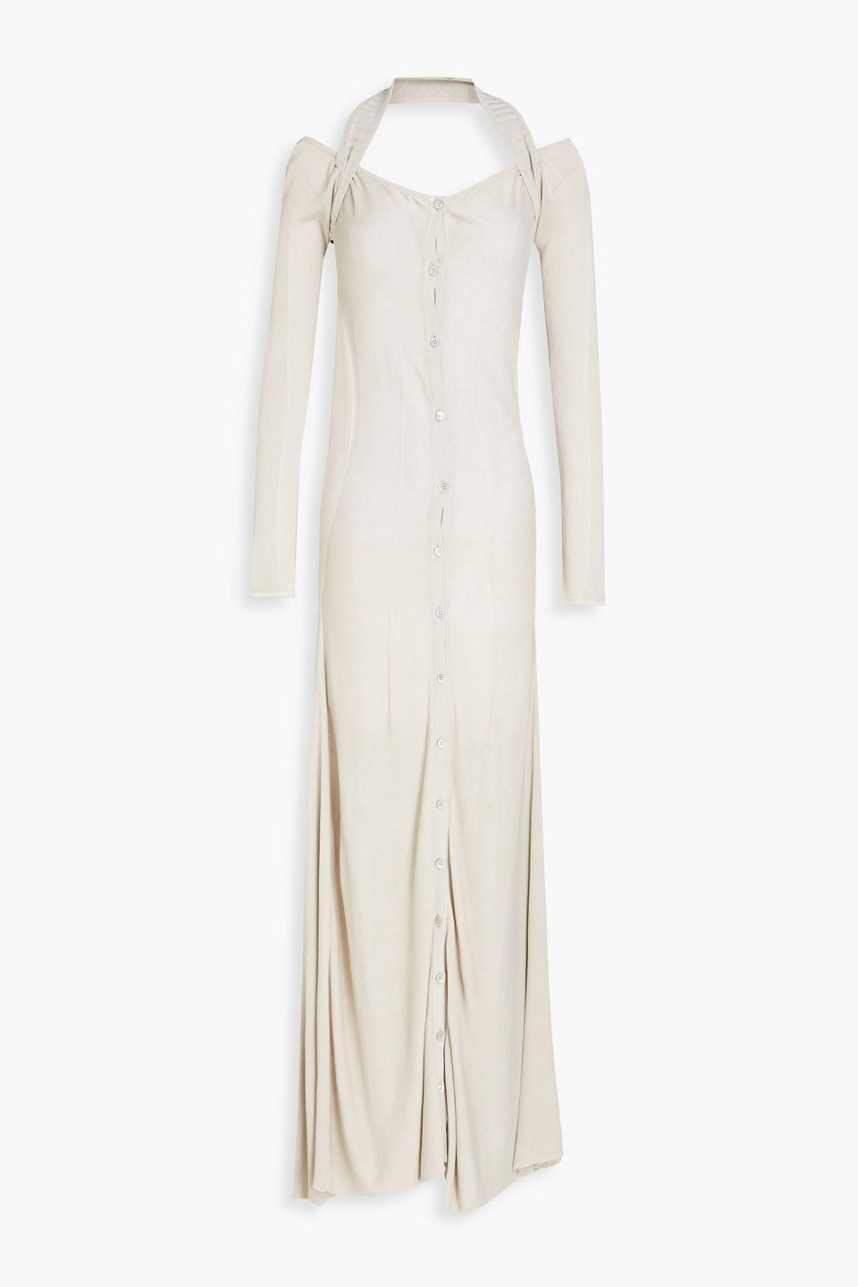 Lagoa cold-shoulder knitted halterneck maxi dress