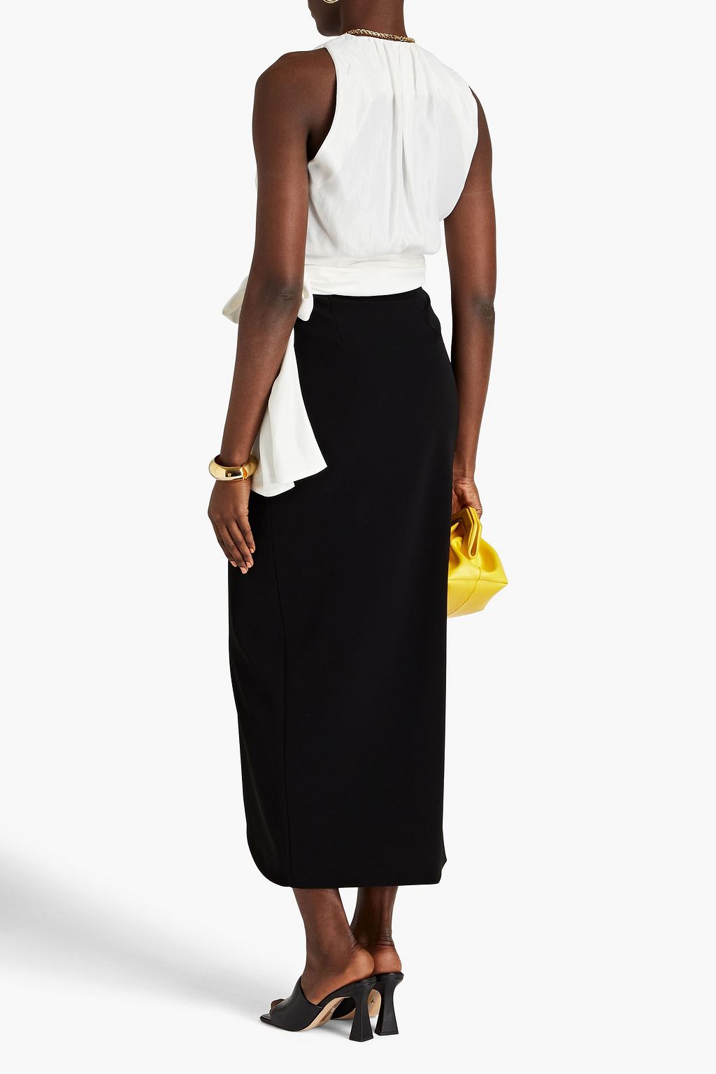 BOUTIQUE MOSCHINO Stretch-cady maxi skirt
