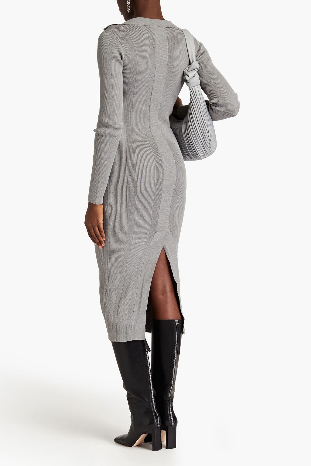 REMAIN BIRGER CHRISTENSEN Ribbed cotton-blend midi dress