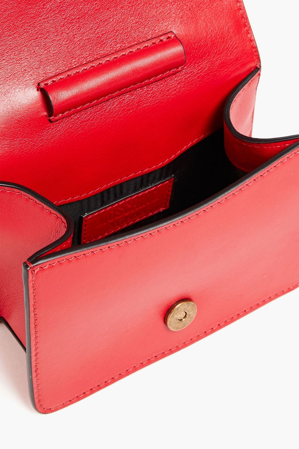 MOSCHINO 버클 장식 디테일 가죽 숄더 백