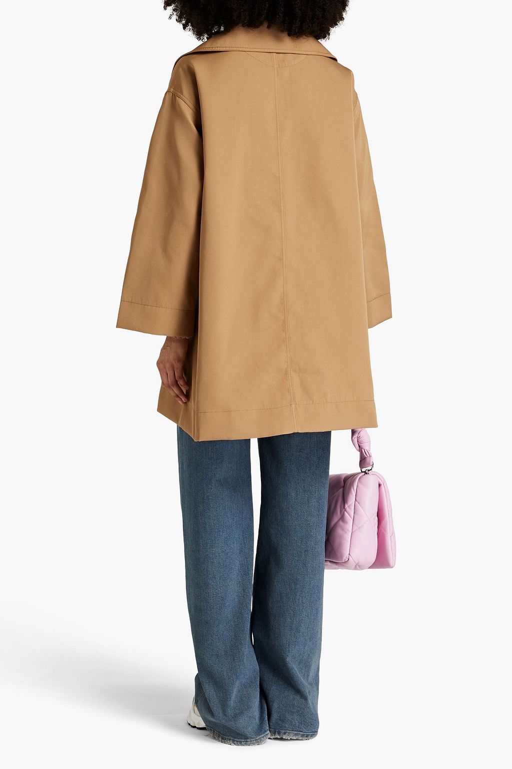 GANNI Oversized gabardine coat