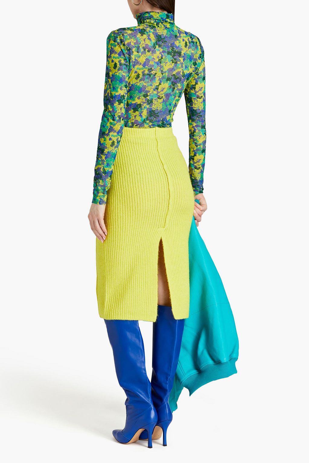 REMAIN BIRGER CHRISTENSEN Ribbed-knit midi pencil skirt