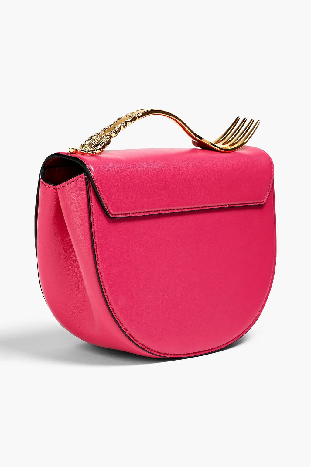 MOSCHINO Embellished leather shoulder bag