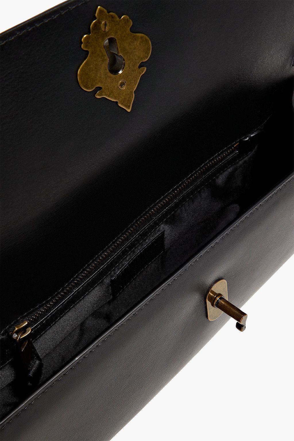 MOSCHINO Embellished leather clutch