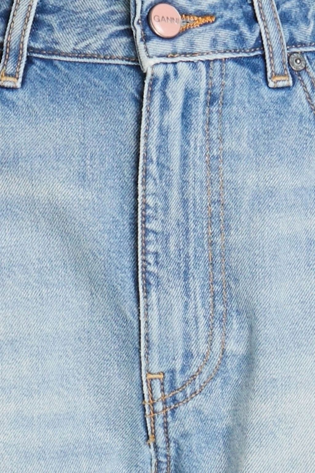 GANNI デニム ショートパンツ 色あせ加工