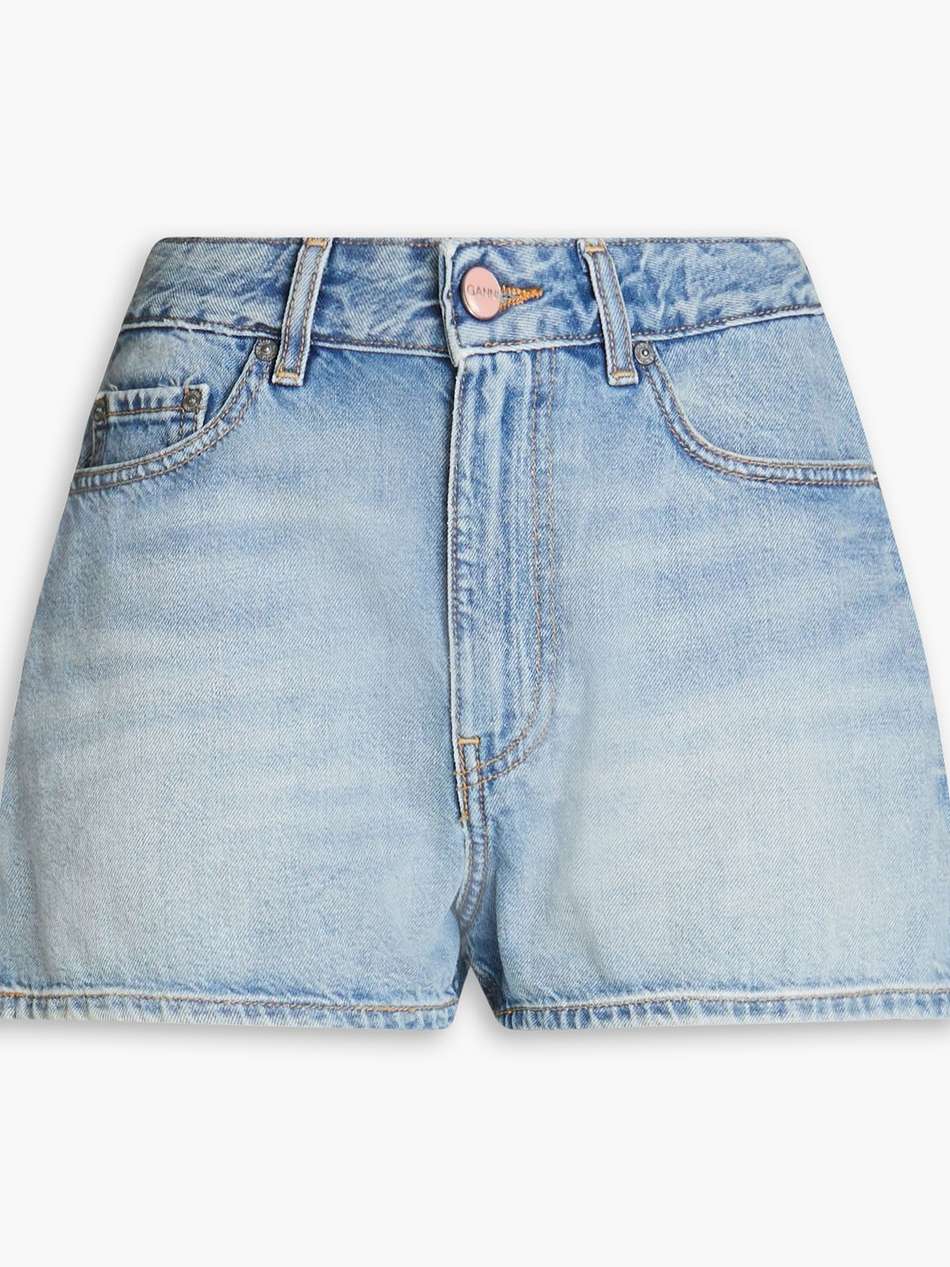 faded denim shorts