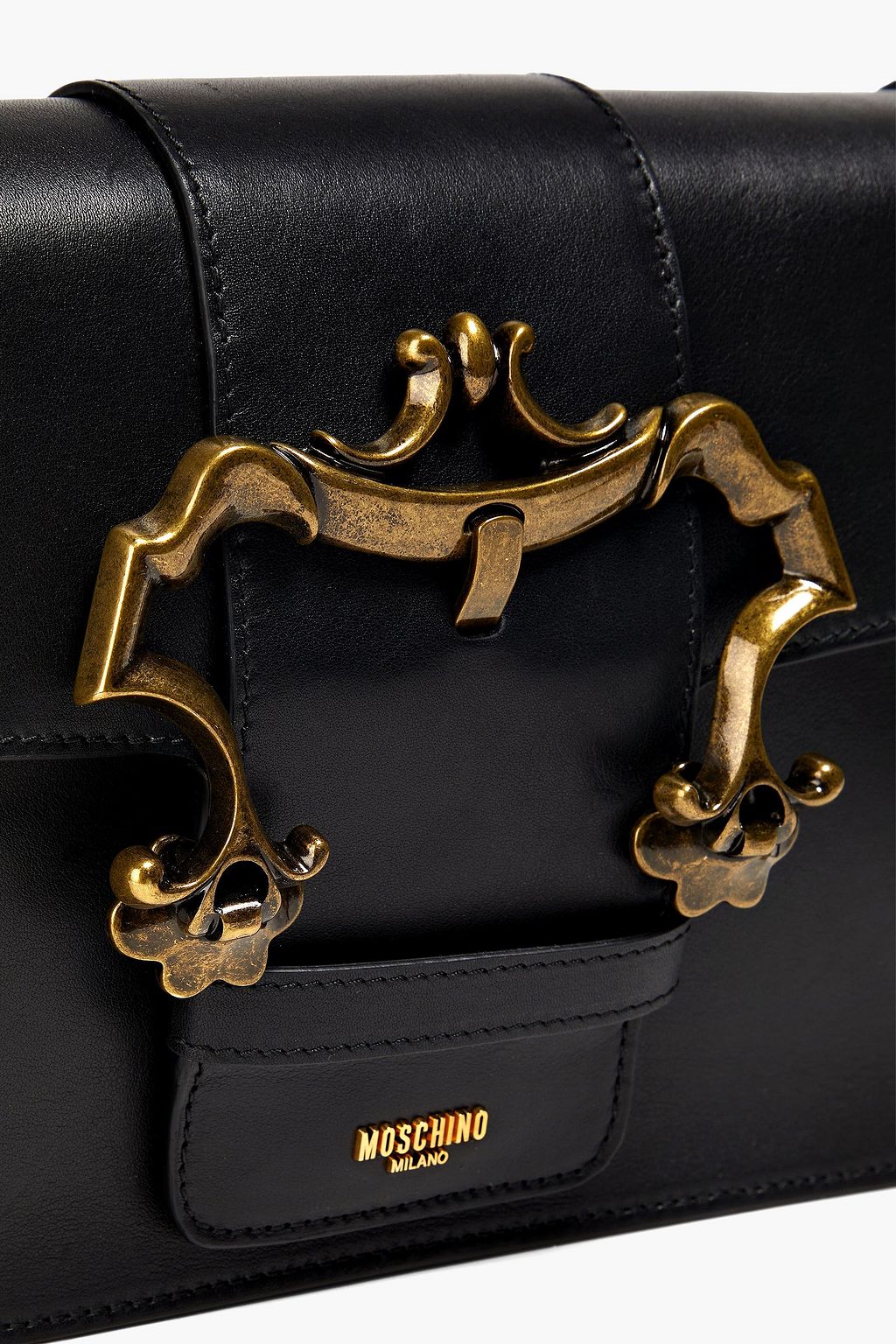 MOSCHINO Schultertasche aus Leder mit Schnalle