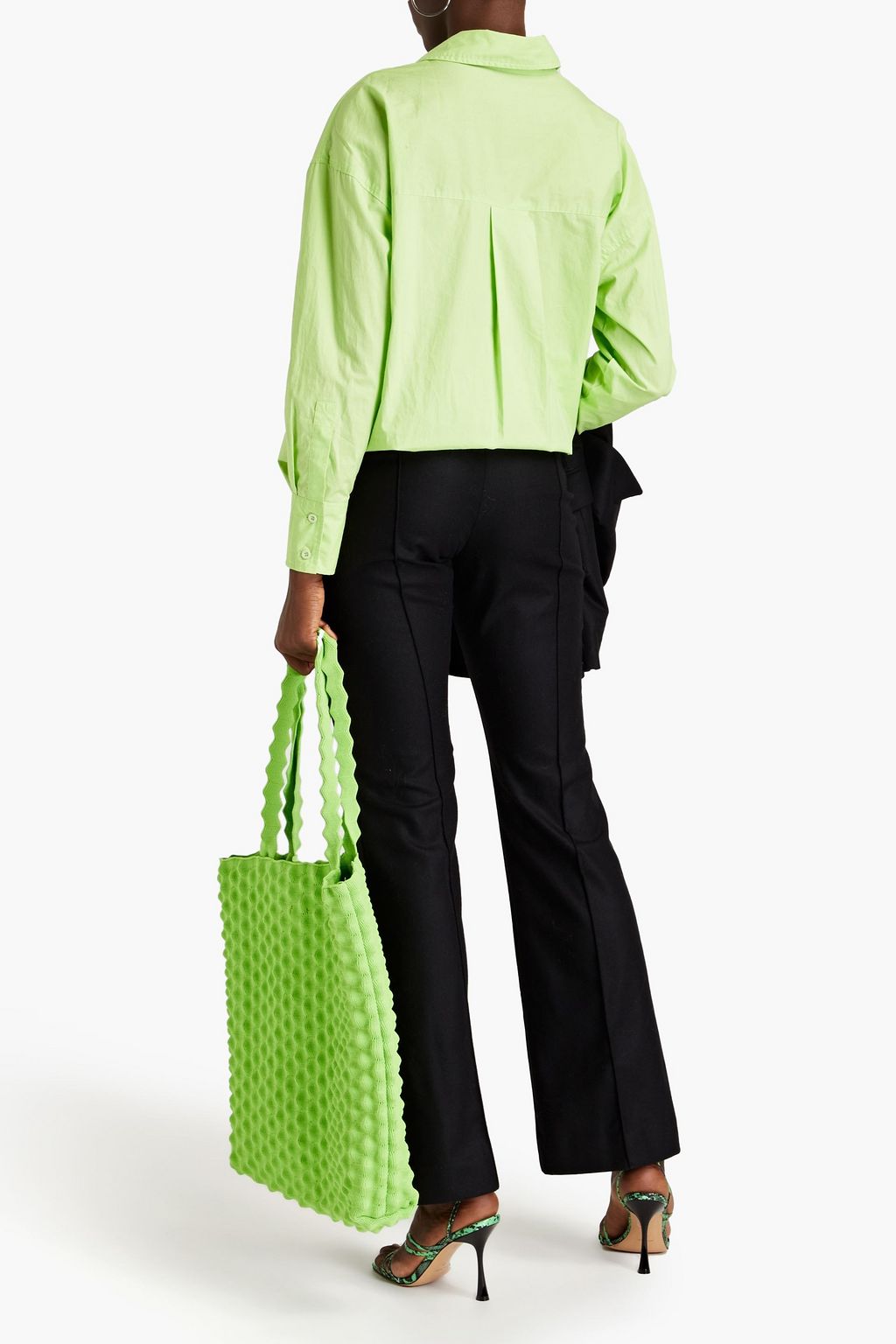 REMAIN BIRGER CHRISTENSEN Wool-blend twill bootcut pants