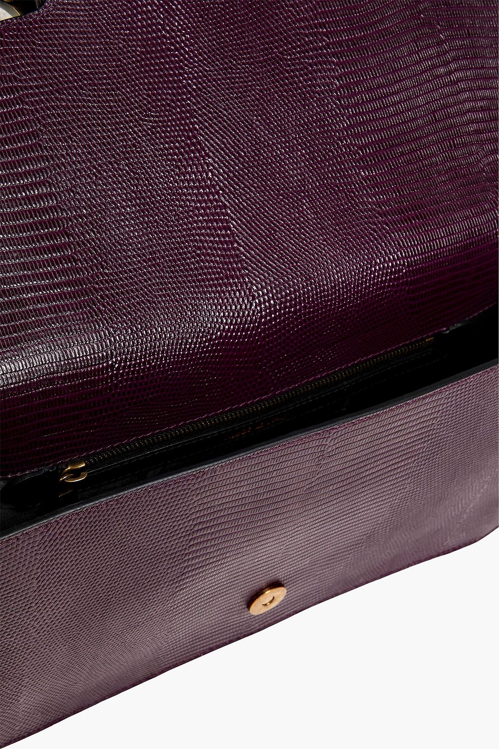 MOSCHINO Schultertasche aus Leder mit Eidechseneffekt und Schnalle