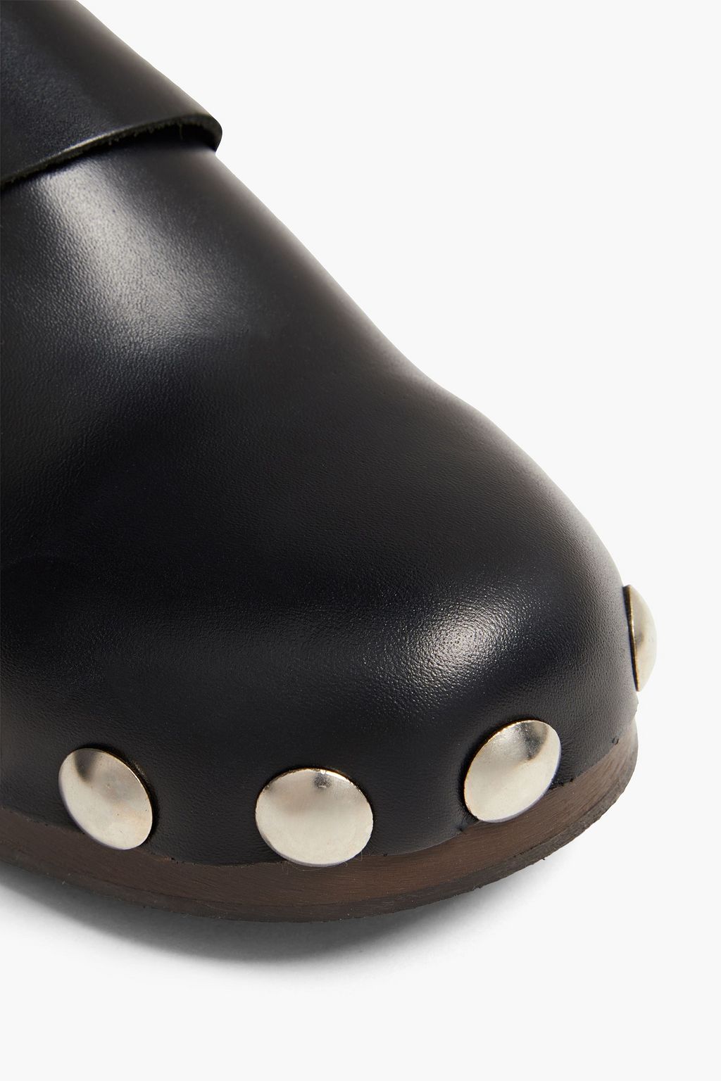 GANNI Studded leather clogs