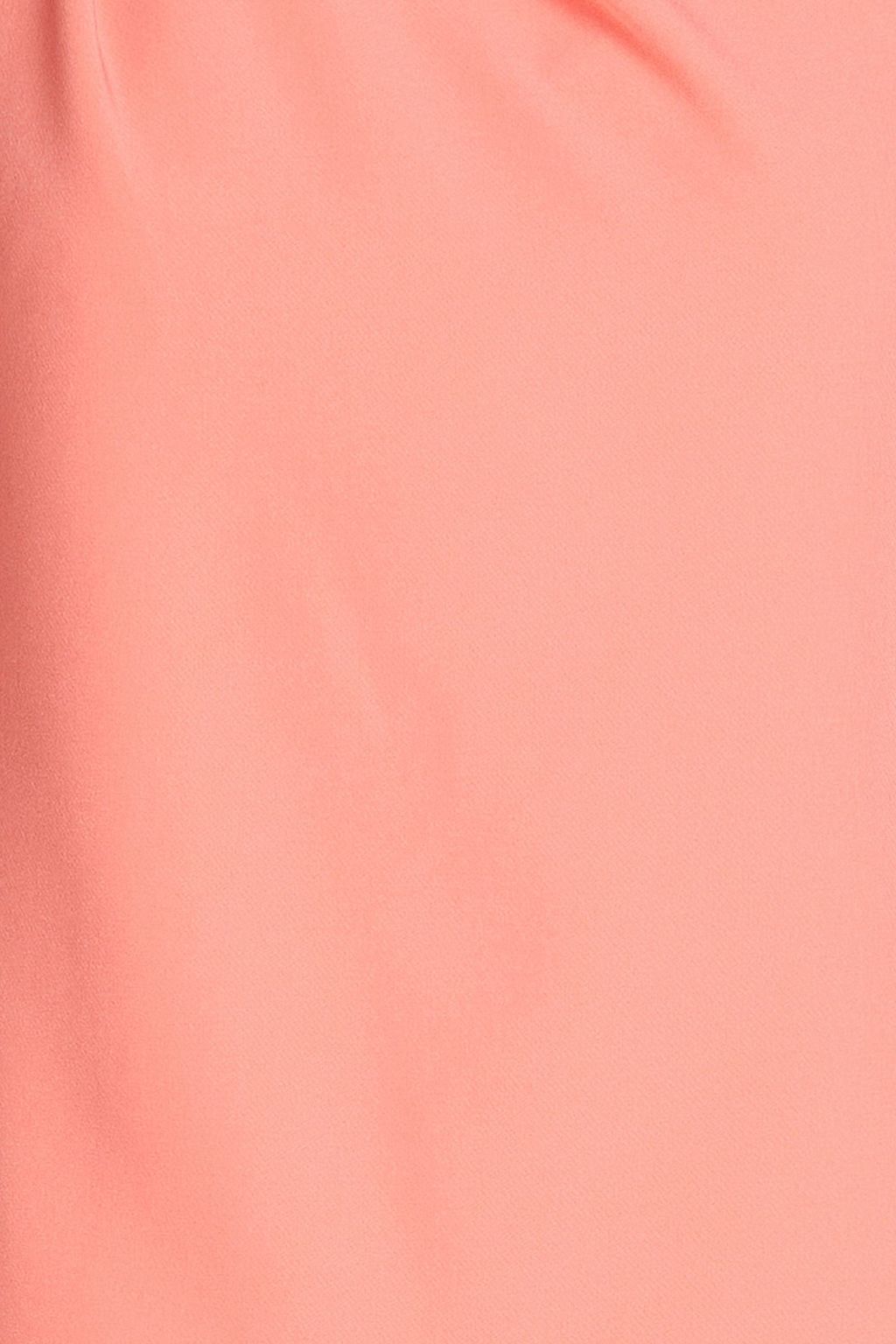 HALSTON One-shoulder crepe mini dress