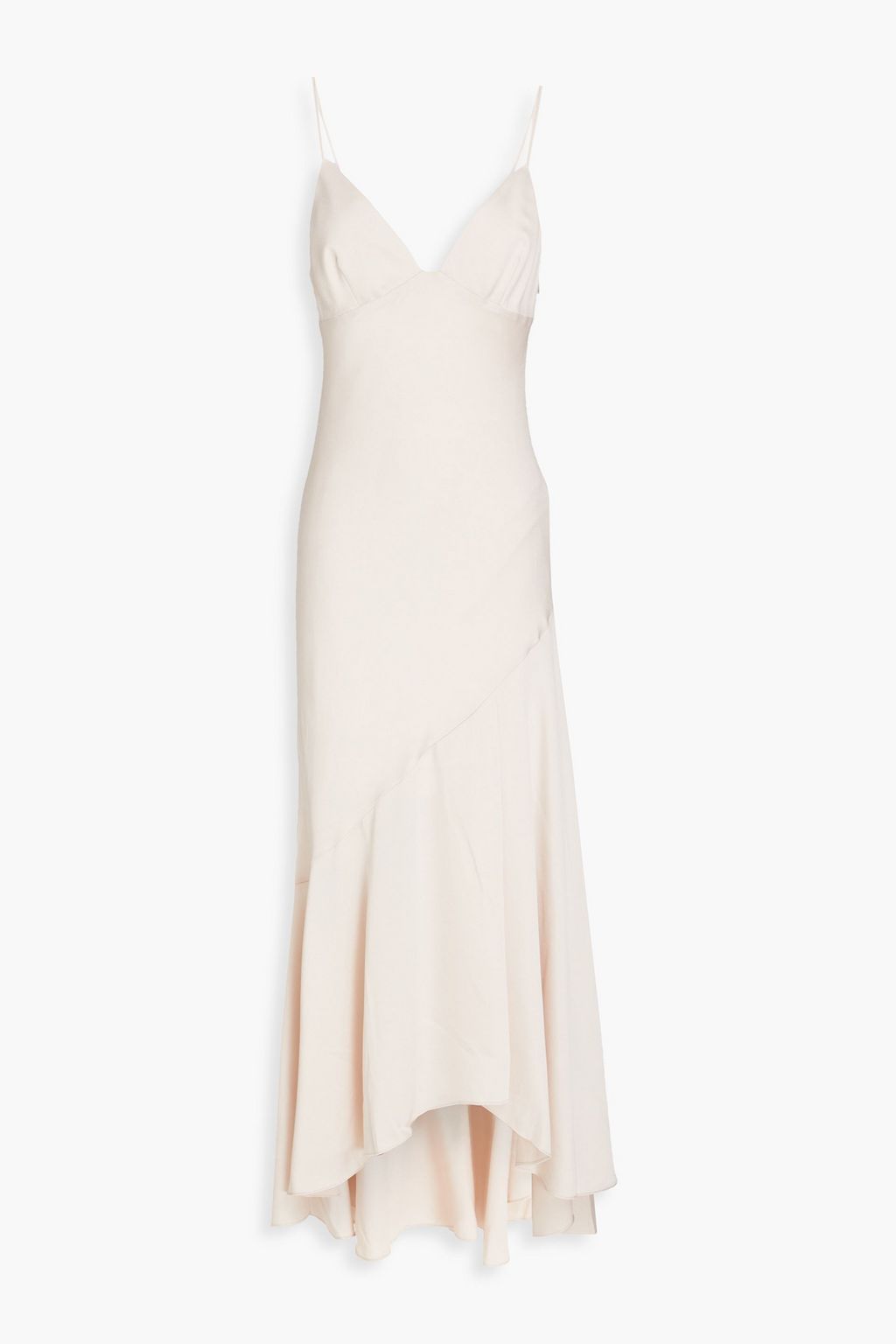 SHONA JOY Asymmetric satin-crepe maxi dress | THE OUTNET