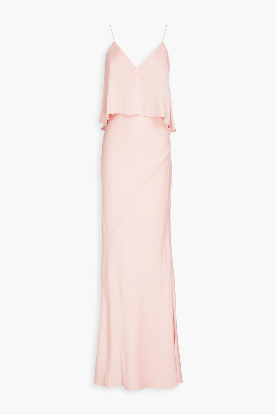 Shona Joy Layered Satin-crepe Maxi Dress In Baby Pink