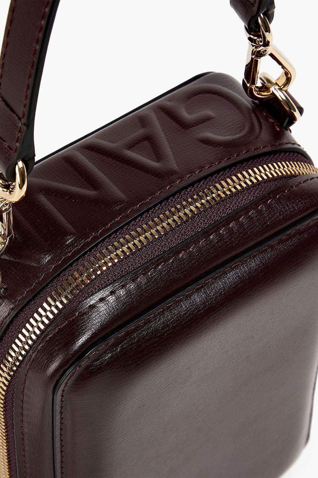 GANNI Banner convertible embossed leather shoulder bag