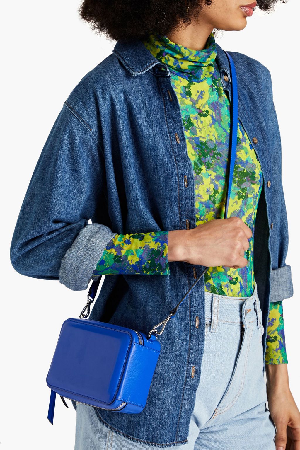 GANNI Embossed leather shoulder bag