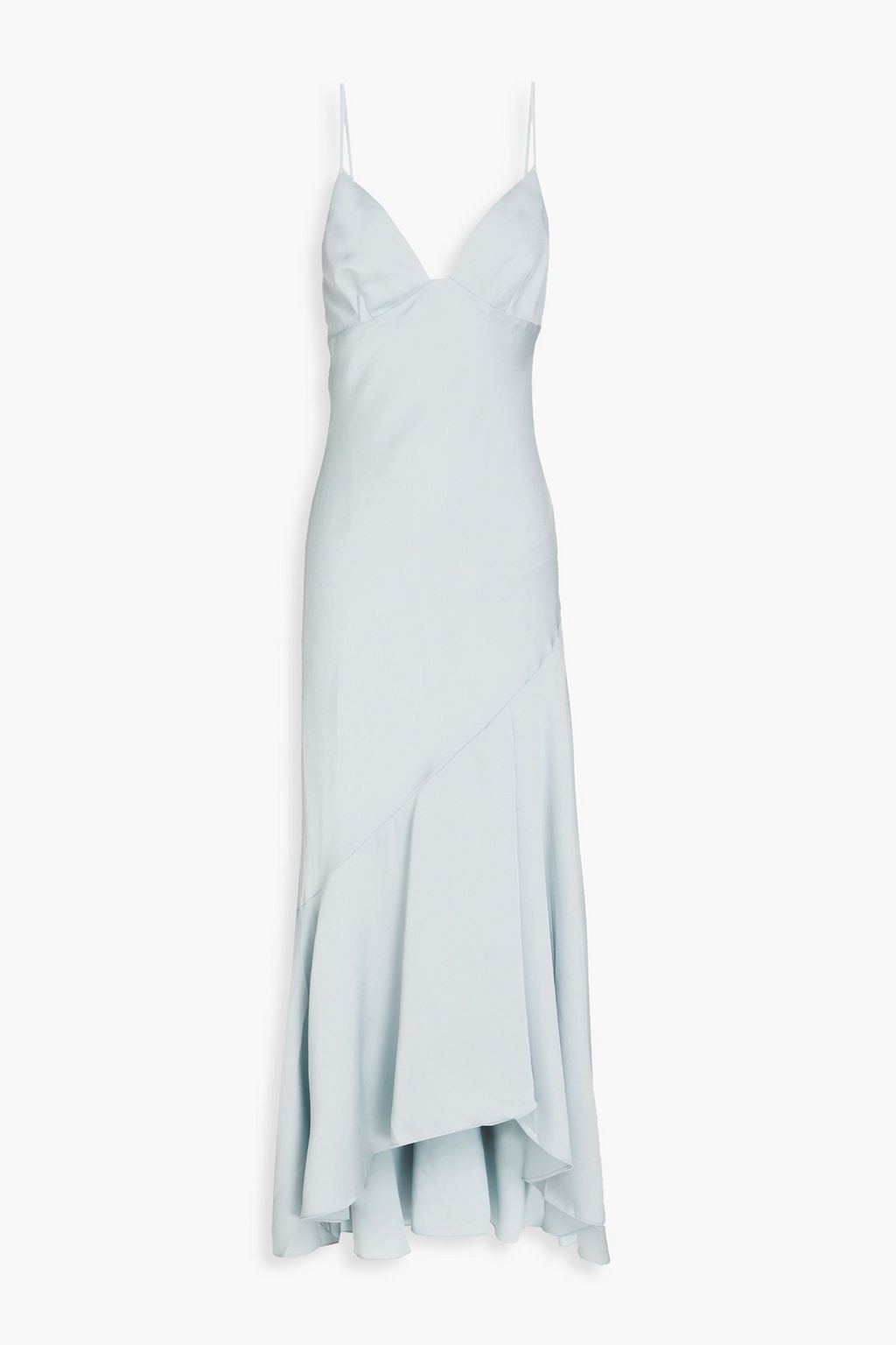 SHONA JOY Asymmetric satin-crepe maxi dress | THE OUTNET