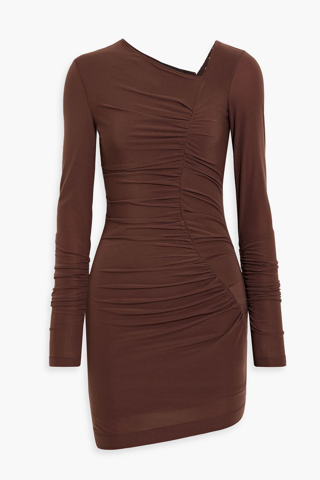 HELMUT LANG Ruched jersey mini dress THE OUTNET