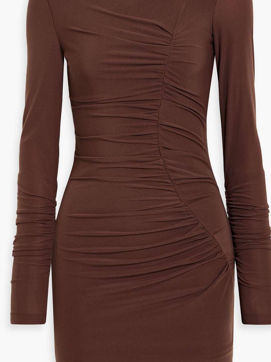 ruched jersey mini dress
